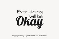 Happy Monkey & Galada open source font by Brenda Gallo, Black Foundry