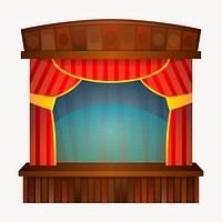 Theater stage clipart, illustration vector. Free public domain CC0 image.