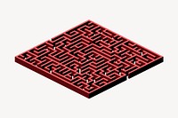 Labyrinth game clipart, illustration vector. Free public domain CC0 image.