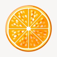 Orange fruit clipart, collage element illustration psd. Free public domain CC0 image.