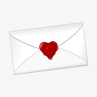 Love letter clipart, illustration vector. Free public domain CC0 image.