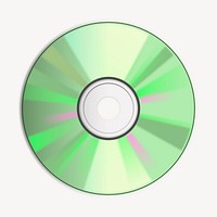 CD compact disc clip art color illustration. Free public domain CC0 image.