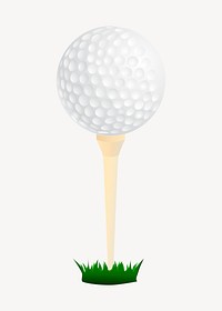 Golf ball clipart, illustration vector. Free public domain CC0 image.