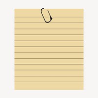 Paper note clip art with copy space. Free public domain CC0 image.