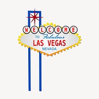 Las Vegas sign clipart, illustration vector. Free public domain CC0 image.