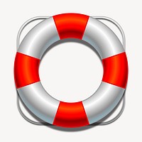 Lifesaver buoy clipart, illustration vector. Free public domain CC0 image.