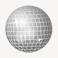 Disco ball clipart, collage element illustration psd. Free public domain CC0 image.