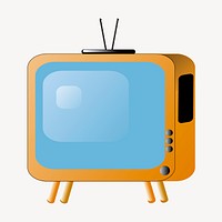 Retro TV illustration. Free public domain CC0 image.