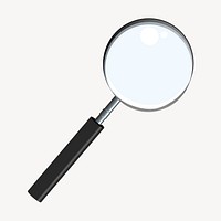 Magnifying glass illustration. Free public domain CC0 image.