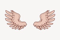 Pink angel wings collage element illustration psd. Free public domain CC0 image.