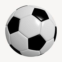 Soccer ball collage element, sports illustration psd. Free public domain CC0 image.