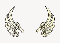 Angel wings clipart illustration vector. Free public domain CC0 image.