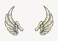 Angel wings illustration. Free public domain CC0 image.