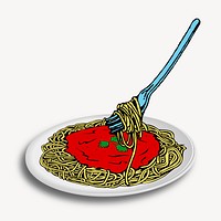 Spaghetti illustration. Free public domain CC0 image.