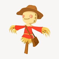 Scarecrow clipart, object illustration vector. Free public domain CC0 image.