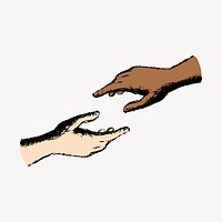 Helping hands, cultural unity illustration