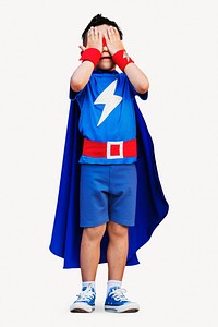 Superhero boy clipart, children's education, role-play psd