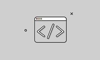 Illustration of web design coding