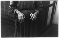 The hands of Mrs. Andrew Ostermeyer, wife of a homesteader, Woodbury County, Iowa by Russell Lee