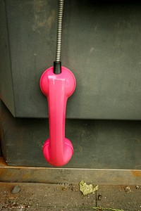 Pink pay phone