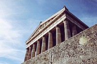 Columns structure in Parthenon, Athens Greece