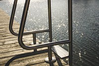 Ladder by a lake