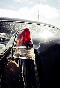 Close up of a vintage car