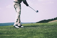 Golfer at a golfcourse