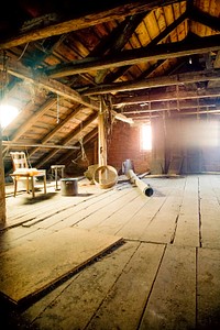 Old wooden attic