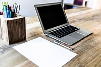 Laptop on a work desk
