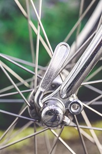 Close up of bike spokes