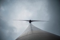 Wind power turbine from below
