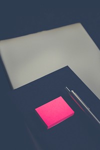 Notebooks on a dark table<br />