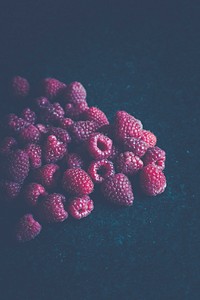 Fresh raspberries on a table