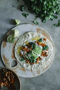 Homemade mushroom quesadilla food photography recipe idea