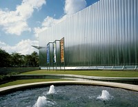 The sleek Contemporary Arts Museum Houston. This is a &ldquo;non-collecting&rdquo; museum that instead concentrates on exhibiting pieces. Original image from <a href="https://www.rawpixel.com/search/carol%20m.%20highsmith?sort=curated&amp;page=1">Carol M. Highsmith</a>&rsquo;s America, Library of Congress collection. Digitally enhanced by rawpixel.