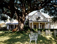 The modest LBJ Ranch, now called the Lyndon B. Johnson National Historical Park, near Johnson City, Texas. Original image from Carol M. Highsmith&rsquo;s America, Library of Congress collection. Digitally enhanced by rawpixel.