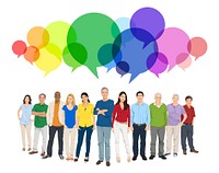 Illustration of diverse people vector