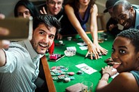 Group of people playing gambling together