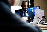 Group of diverse business people having a meeting together