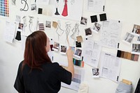 Fashion designer is working on a project