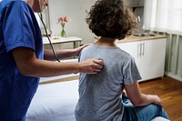 A doctor checking a patient