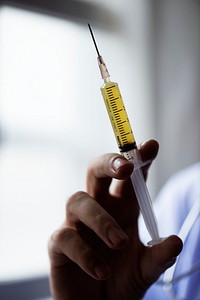 Vaccine in injection syringe
