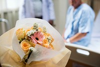 Flowers bouquet to visit sick people at a hospital