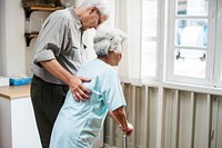 An elderly patient at the hospital