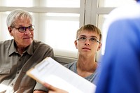 Young patient is getting a diagnose from doctor