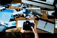 Businesswoman working with camera