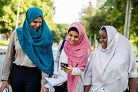 Group of young Muslim women