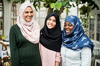 A group of young Muslim women