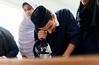 Muslim students in class
